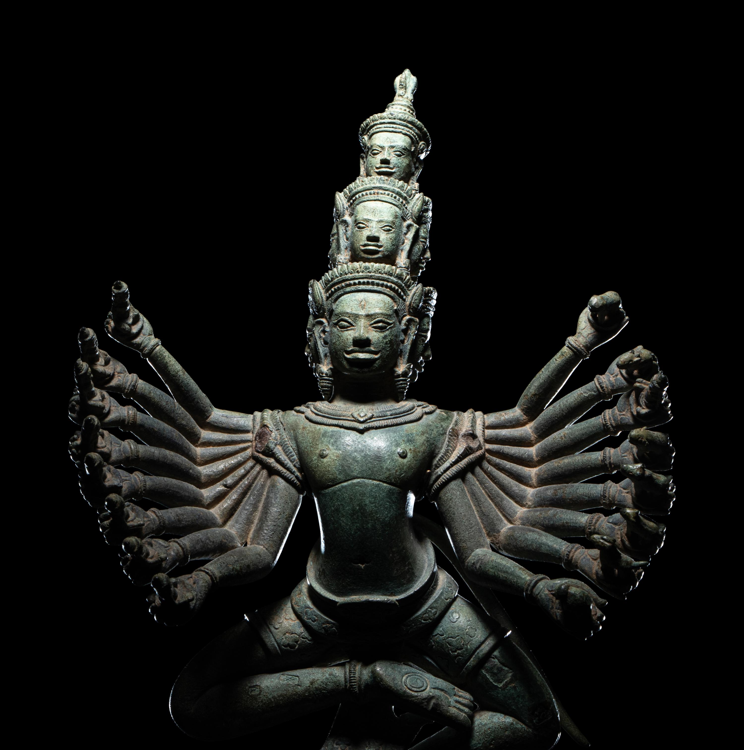 A Khmer Bronze Figure of Dancing Hevajra