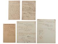 [CIVIL WAR - NAVY]. A group of 8 documents related to ships of the Atlantic Blockading Squadron, including letters from Secretary of Navy Gideon Welles and Captain John Rodgers.