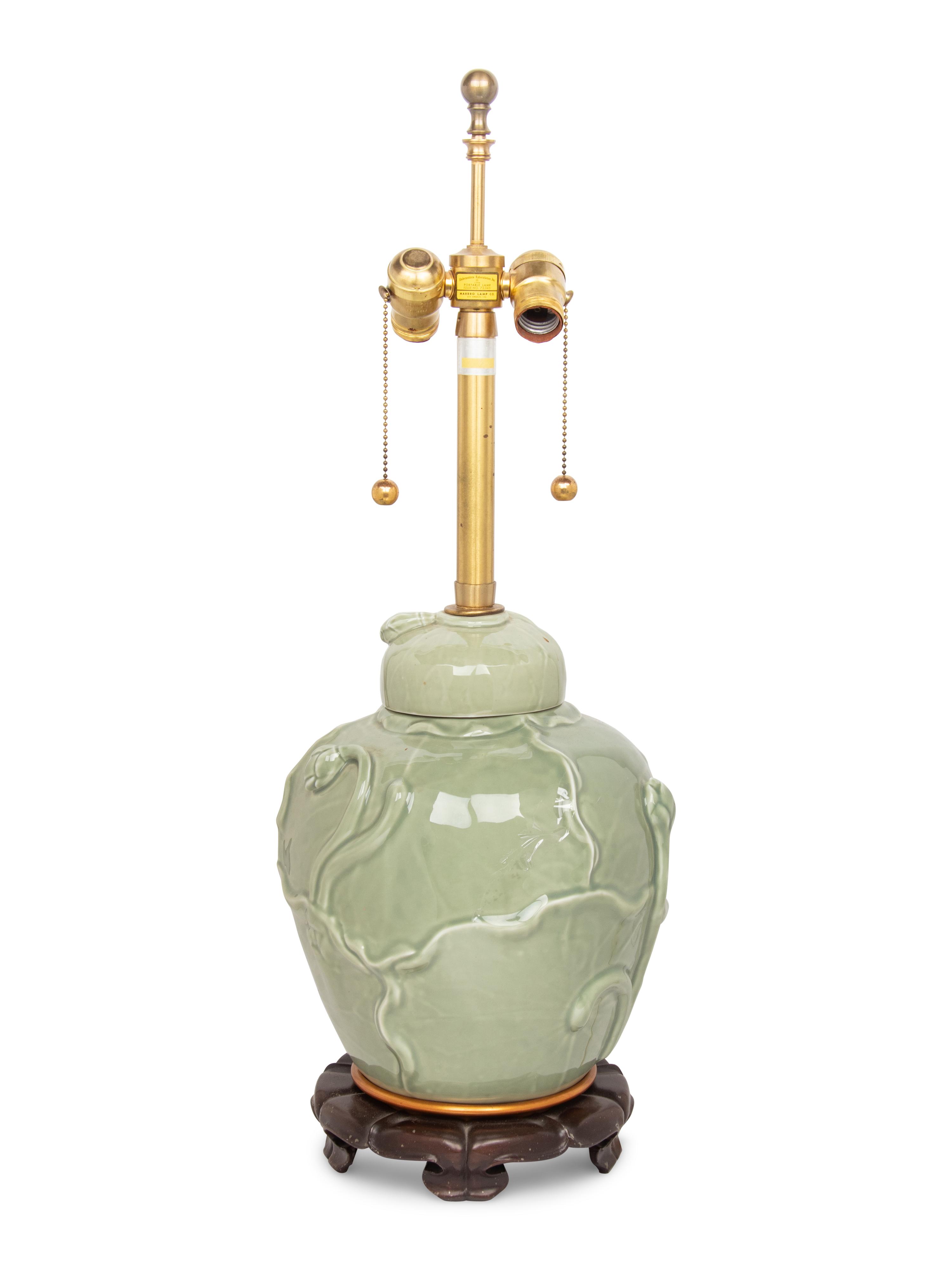 A Celadon Glazed Porcelain Jar
