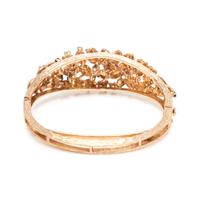 YELLOW GOLD, DIAMOND AND SAPPHIRE BANGLE BRACELET