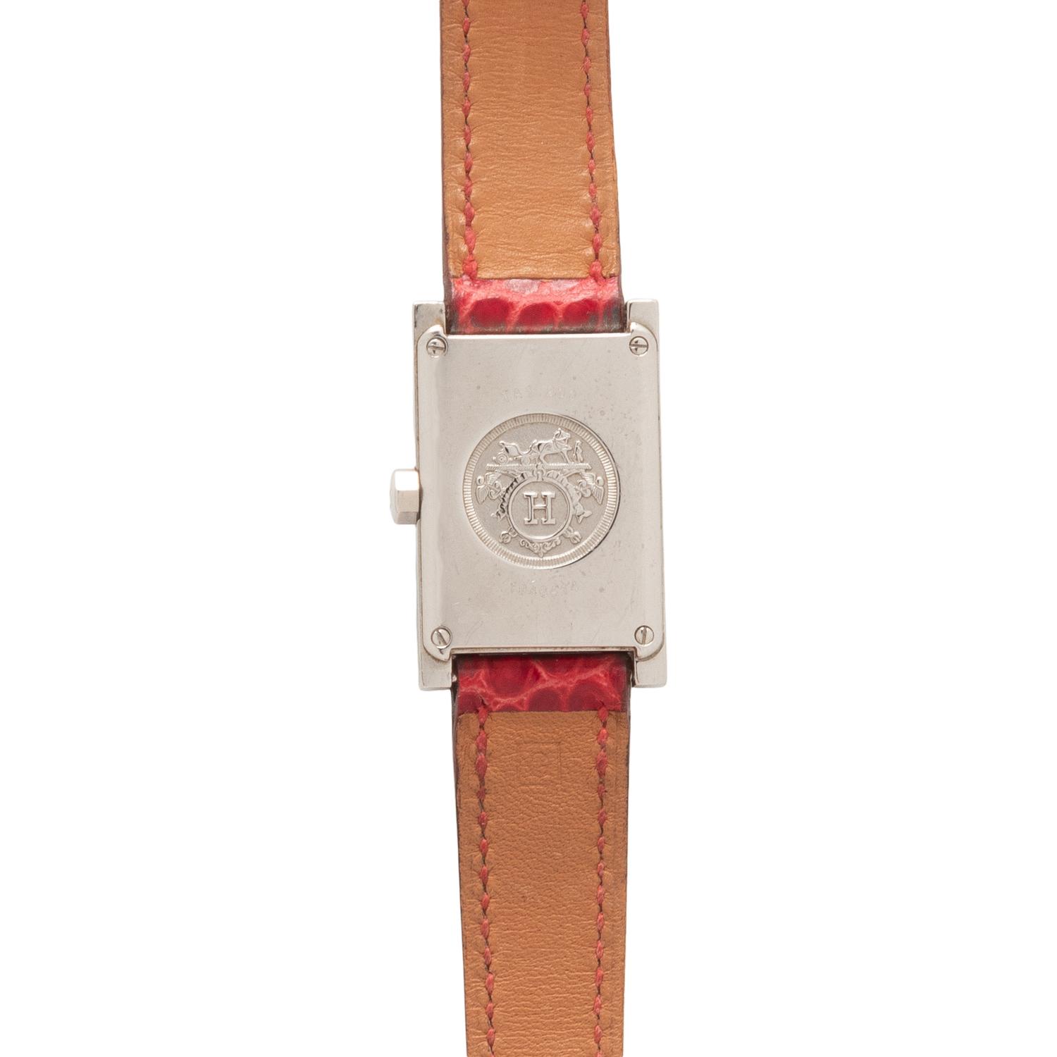 HERMÈS, REF. TA1.230 STAINLESS STEEL 'TANDEM' WATCH