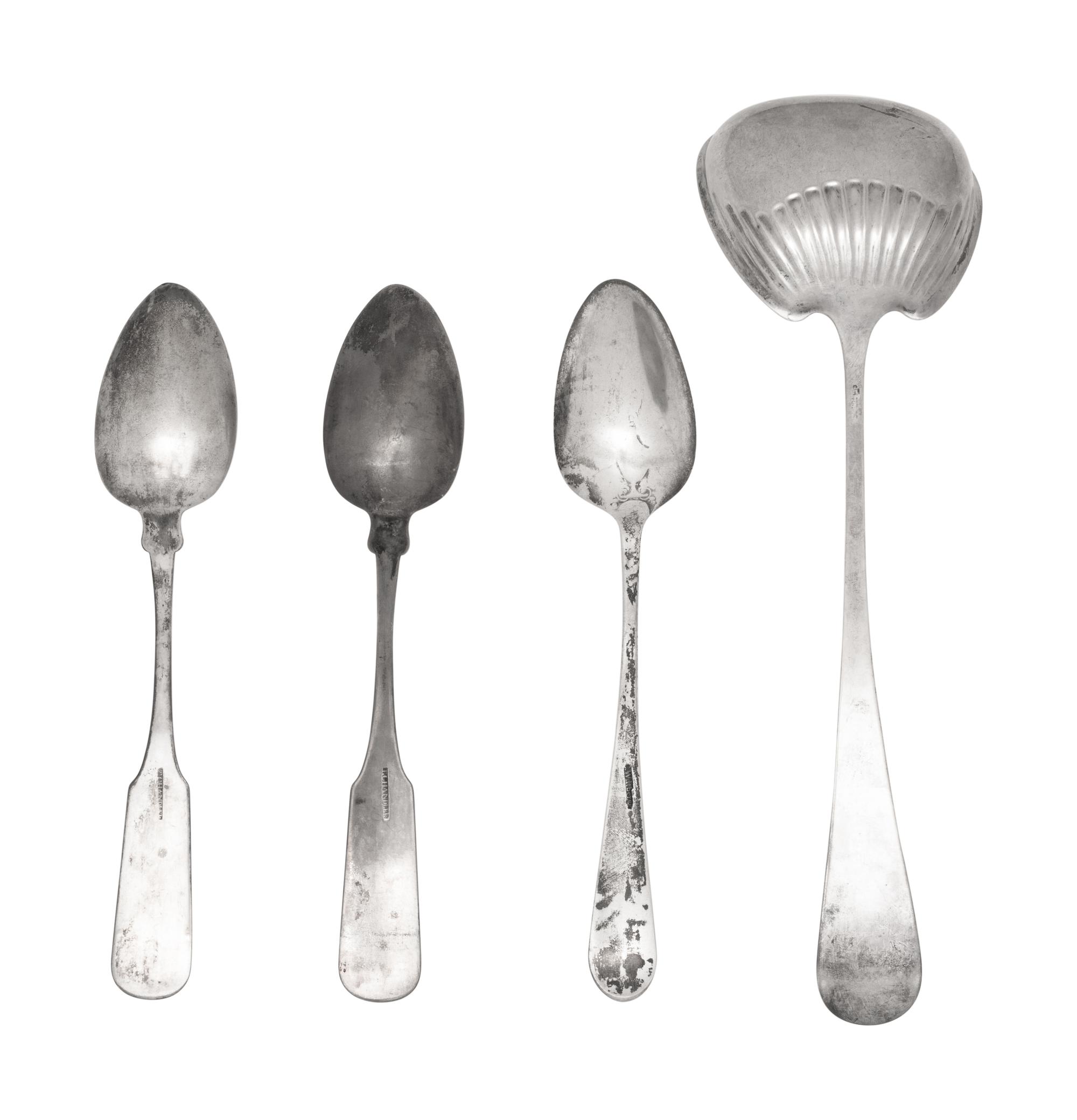 A Group of Four American Silver Flatware Articles