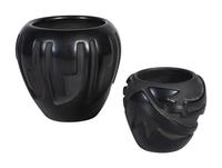 Carved Blackware Pottery