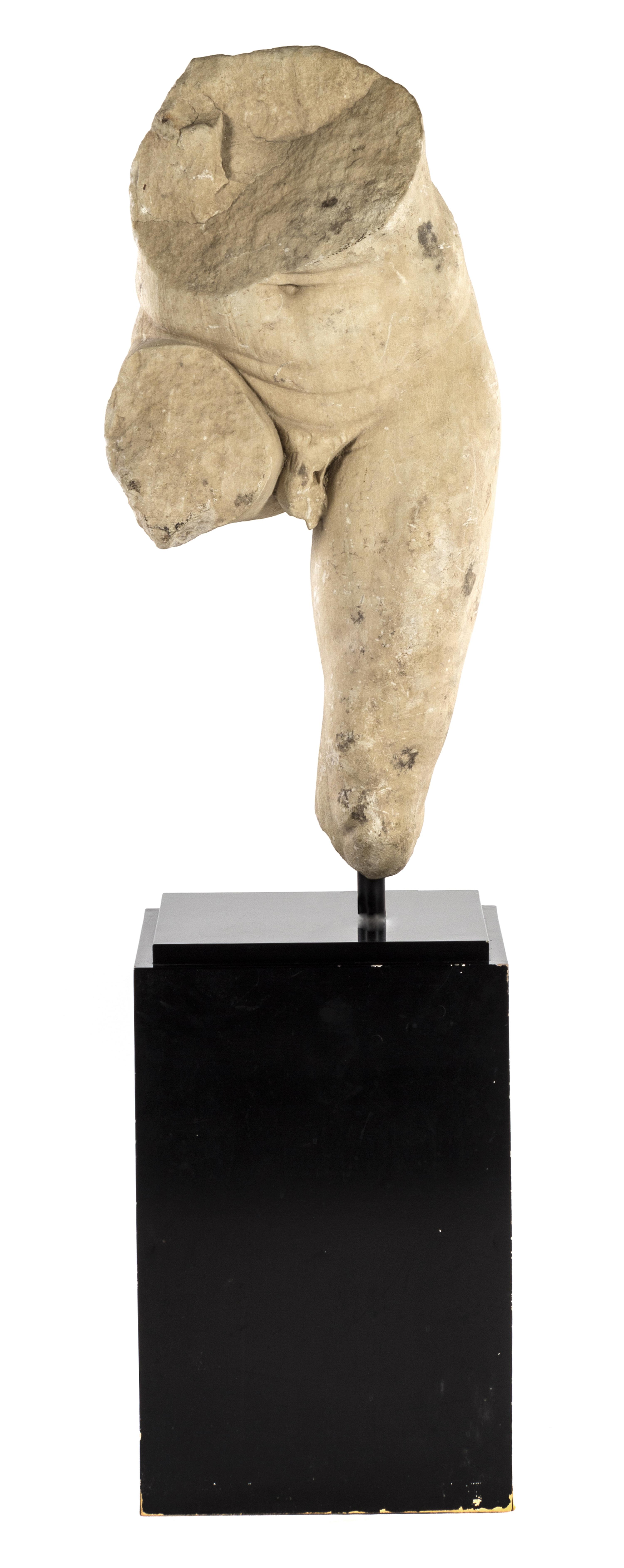 A Roman Marble Torso Height 33 x width 15 x depth 12 inches. — FIRST CENTURY A.D.