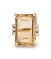 CITRINE AND DIAMOND RING