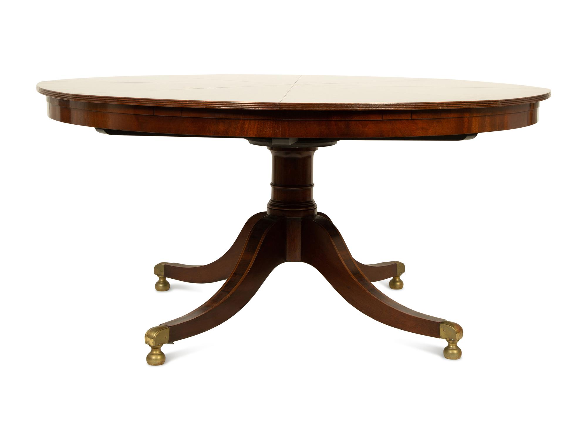 A Regency Style Mahogany "Jupe" Metamorphic Dining Table — 20TH CENTURY