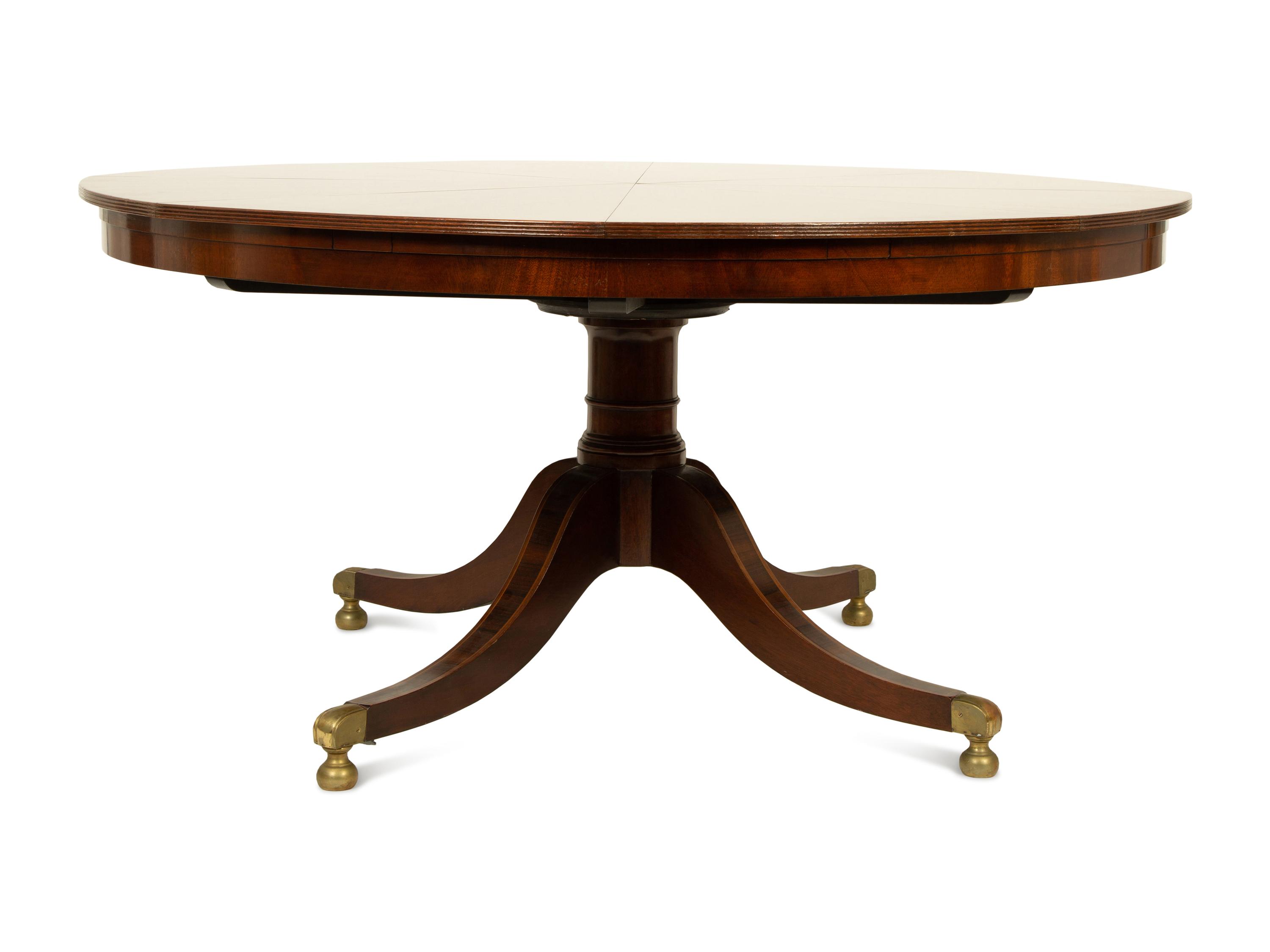 A Regency Style Mahogany "Jupe" Metamorphic Dining Table — 20TH CENTURY