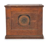 A J & P Coats Six Drawer Oak Advertising Spool Cabinet