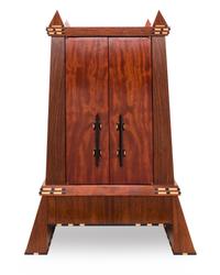 Mystery on the Nile , 1987 Cabinet with Illuminated Glass Interior produced in collaboration with Parker McComas