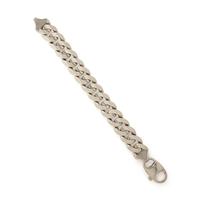 WHITE GOLD CURB LINK BRACELET