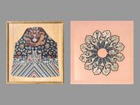 Two Chinese Embroidered Silk Articles