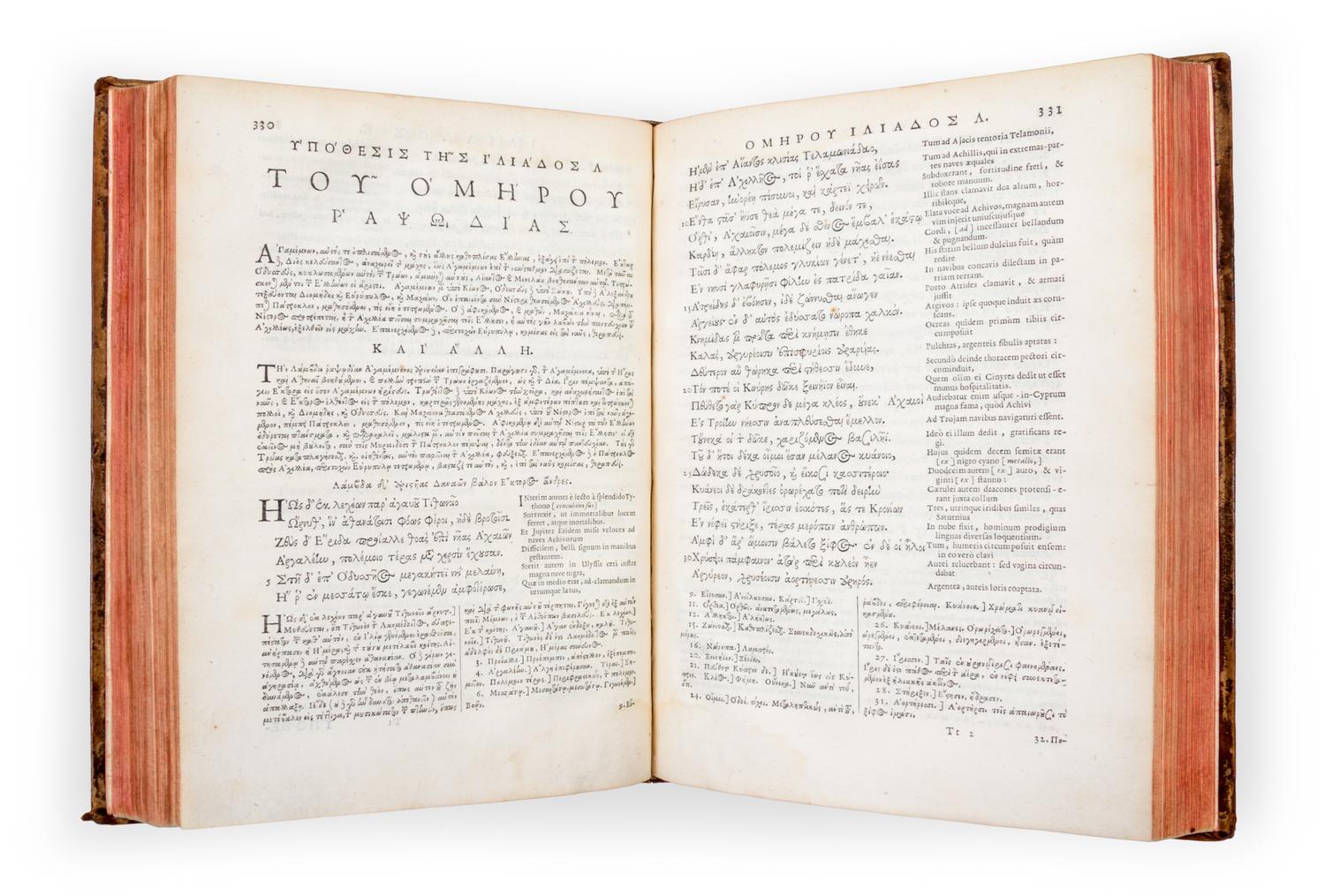 (HOMER) SCHREVEL, CORNELIUS. Ilias & Odyssea. Amsterdam: Elzevir, 1656. 2 vols.