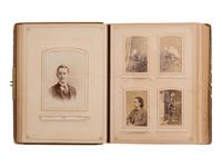 [THEATER]. Photo album containing portraits of stage performers, incl. Edwin Booth.