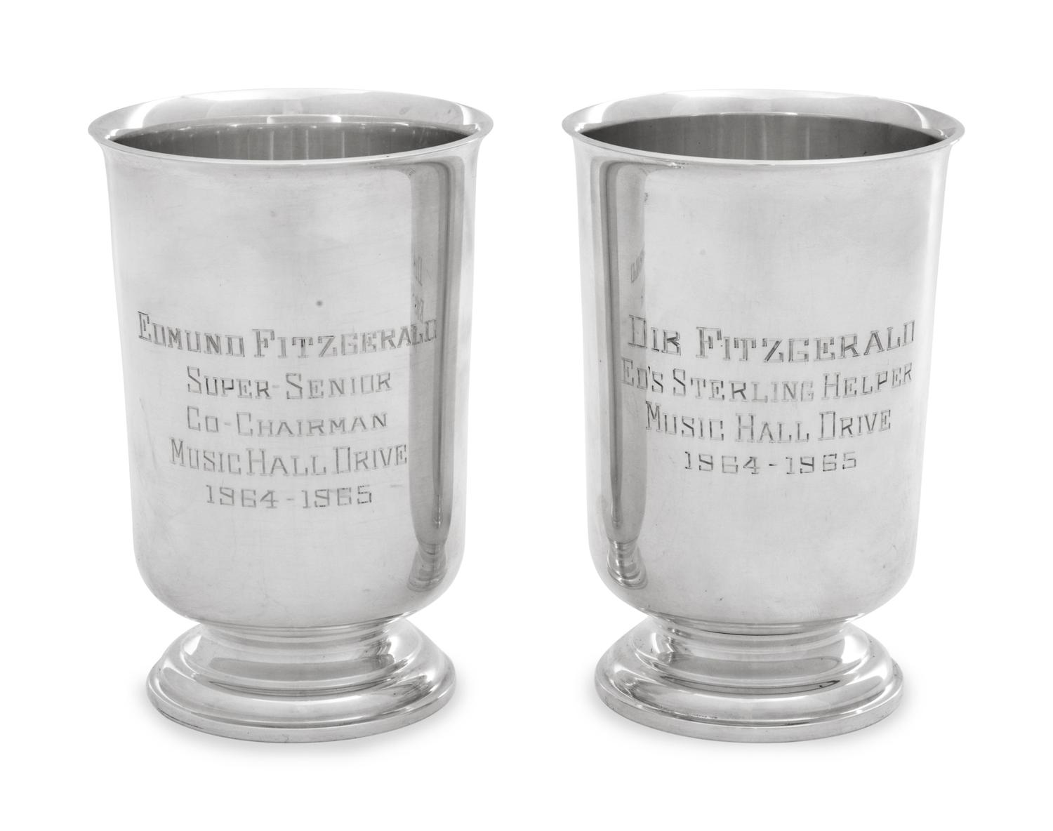 Two American Silver Presentation Cups