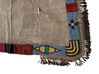 Northern Plains/Plateau Beaded Buffalo Hide Saddle Blanket