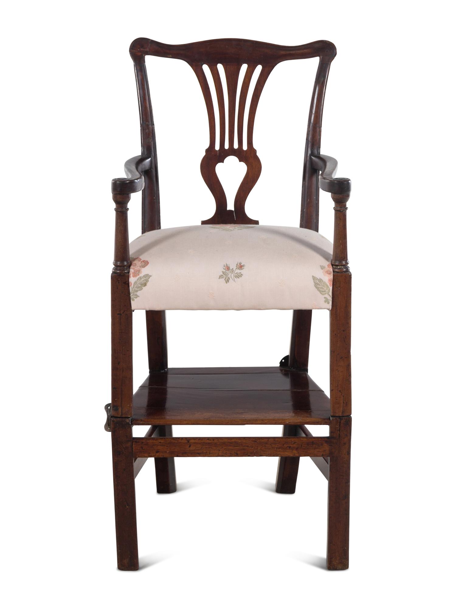 A George III Style Child's Walnut Highchair