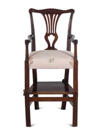 A George III Style Child's Walnut Highchair