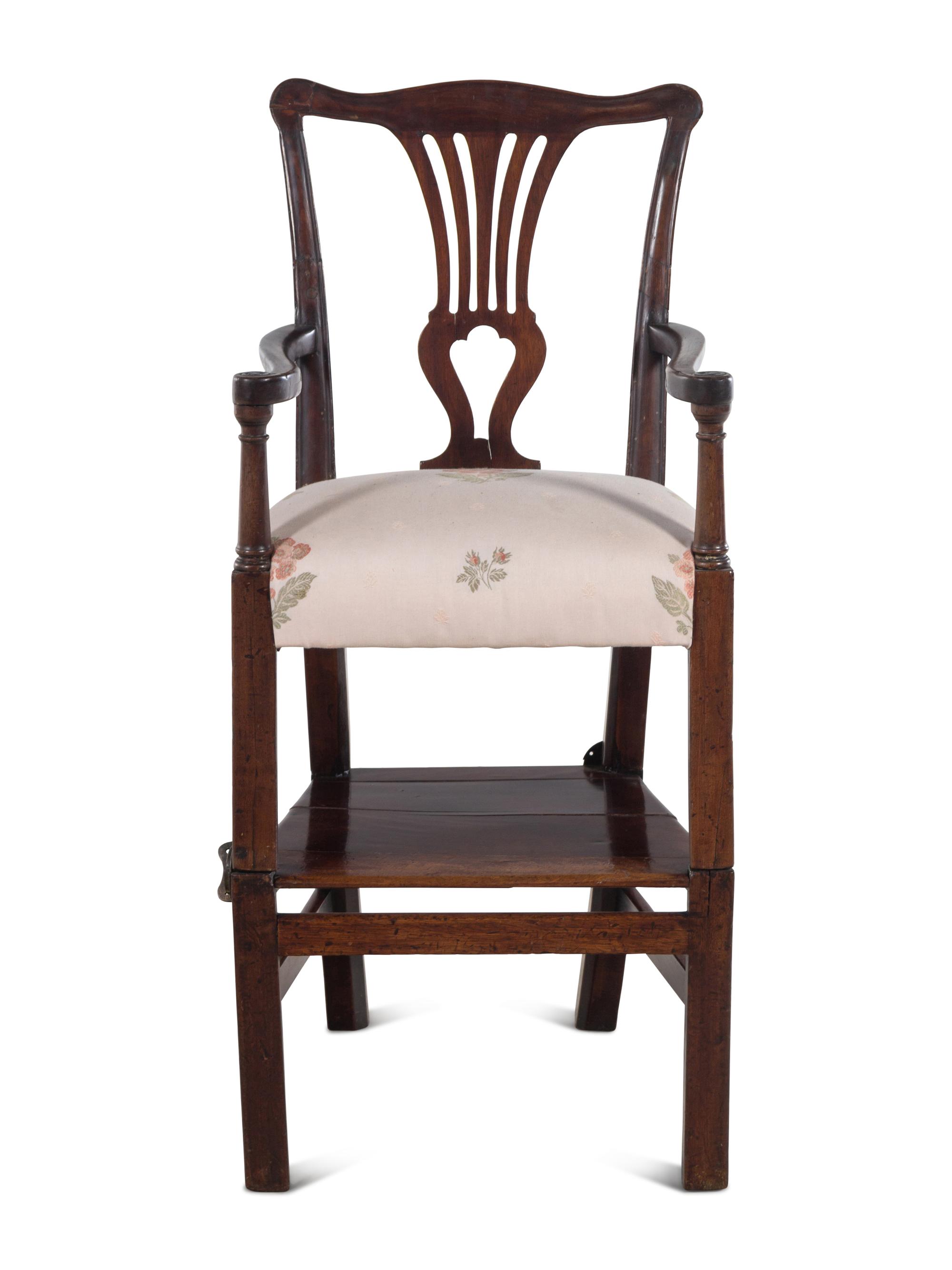 A George III Style Child's Walnut Highchair