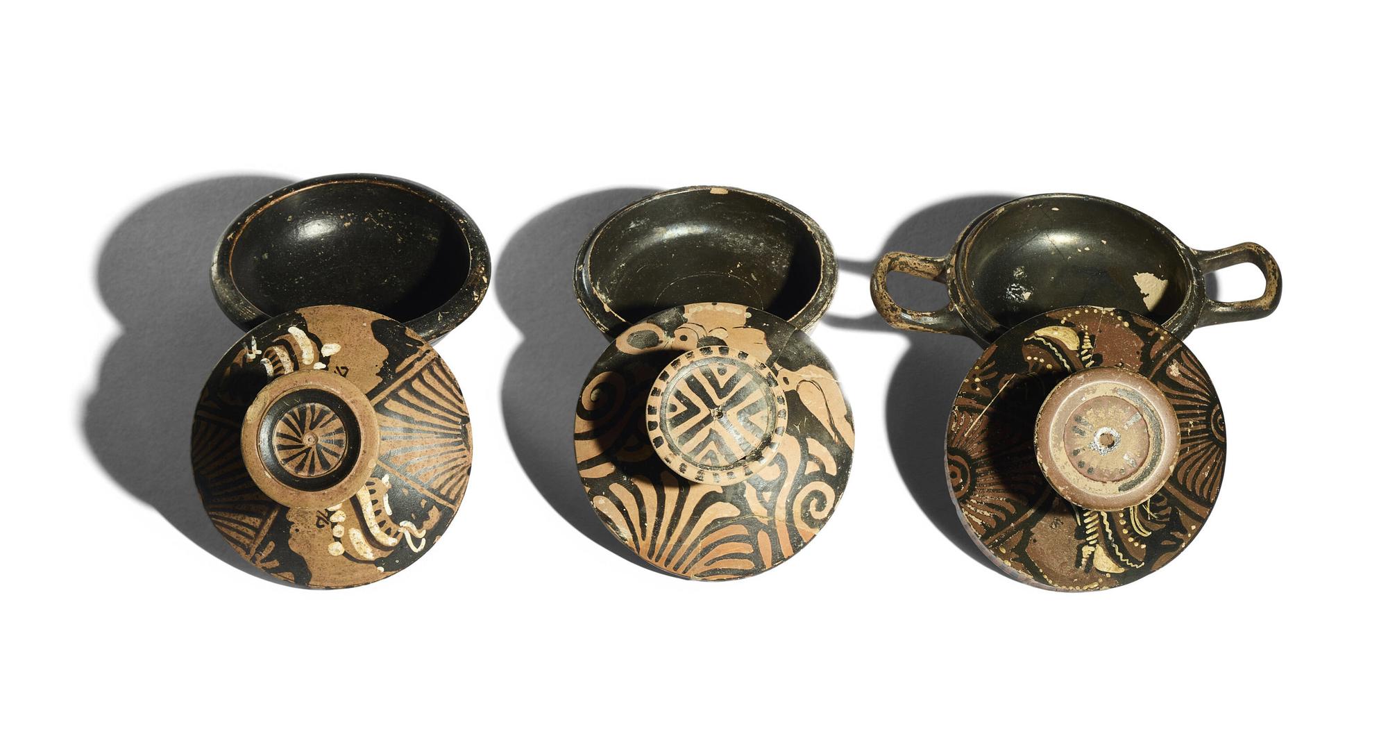 Three Apulian Red-Figured Lekanides