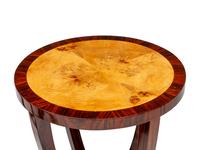 A Pair of Art Deco Style Rosewood and Burl Birch Side Tables