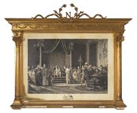 A Mezzotint: The Coronation of Napoleon , Housed in An Impressive Giltwood and Gesso Frame
