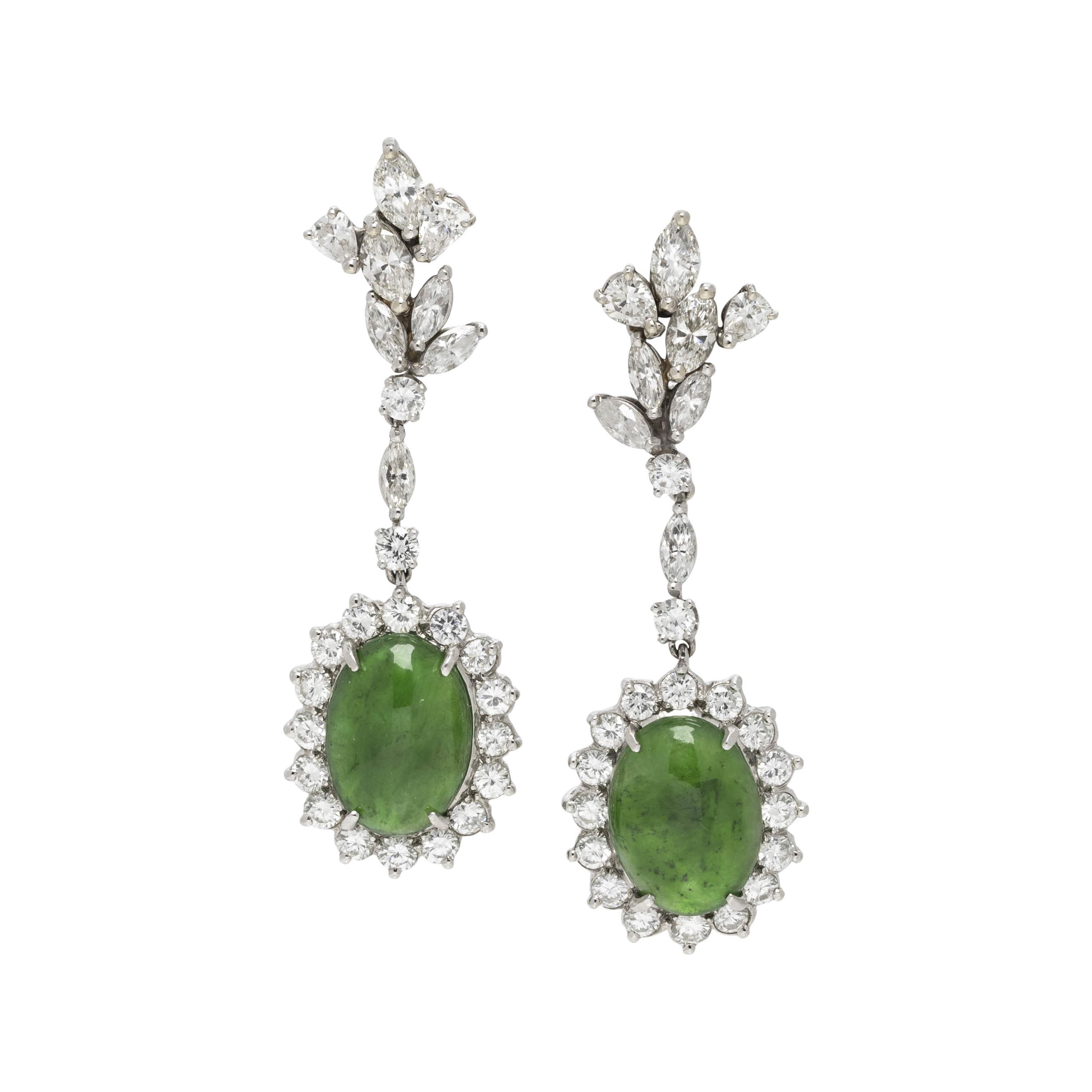 JADEITE JADE AND DIAMOND SET