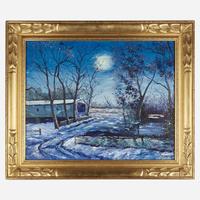 Walter Emerson Baum (American, 1884–1956) Covered Bridge in the Moonlight