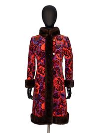 Bill Blass for Maurice Rentner, Velvet Printed Coat