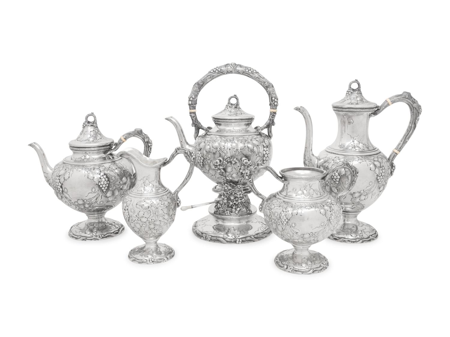 An American Silver Five-Piece Tea and Coffee Service