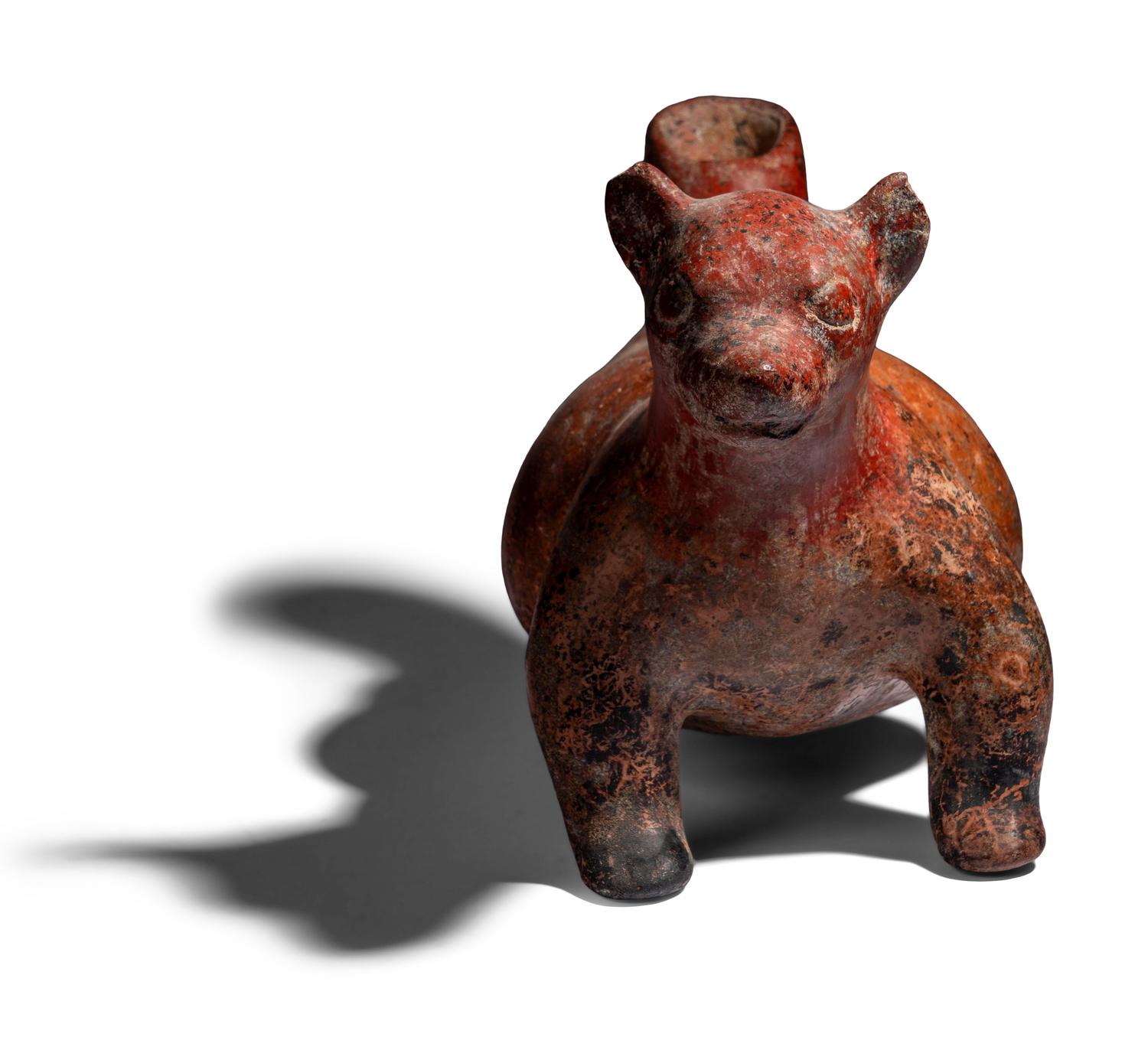 A Colima Effigy Dog Vessel