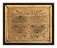 A Goldwork Embroidered World Map