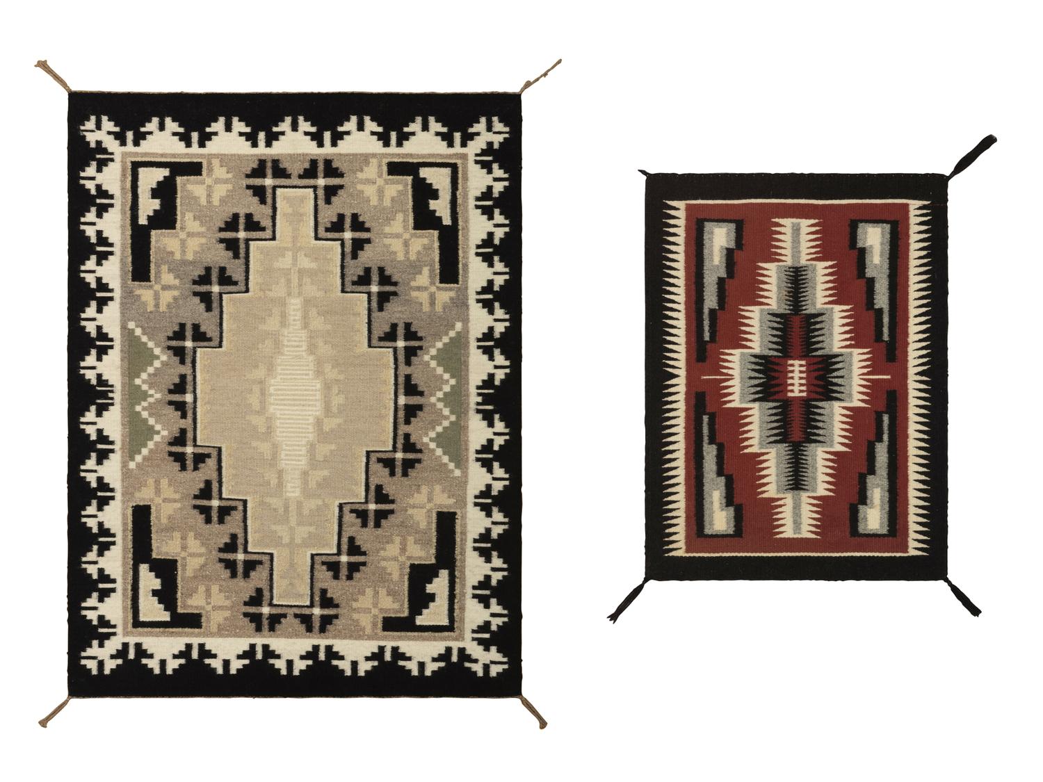 Navajo Two Grey Hills Weavings / Rugs