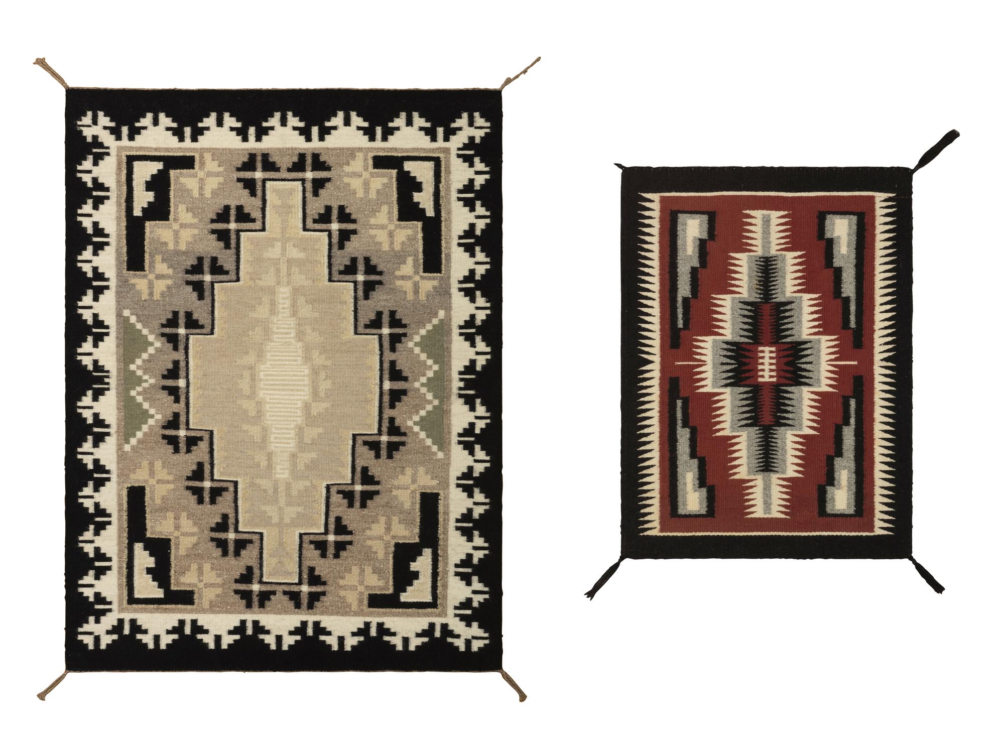 Navajo Two Grey Hills Weavings / Rugs