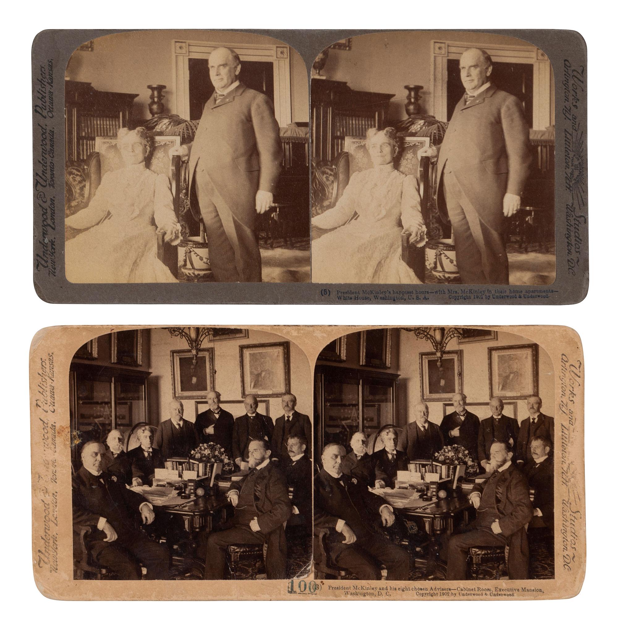 [PRESIDENTS]. A group of photographs and real photo postcards featuring Presidents Theodore Roosevelt, William McKinley, and Calvin Coolidge, comprising: