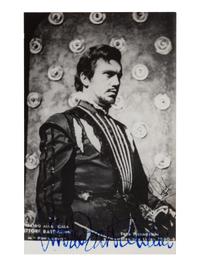 [20TH-CENTURY OPERA SINGERS]. A group of 6 signed photographs or photographic postcards of opera singers from the 1950s-1960s, comprising images of: