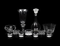 A Group of Versace Medusa Lumiere Glass Articles