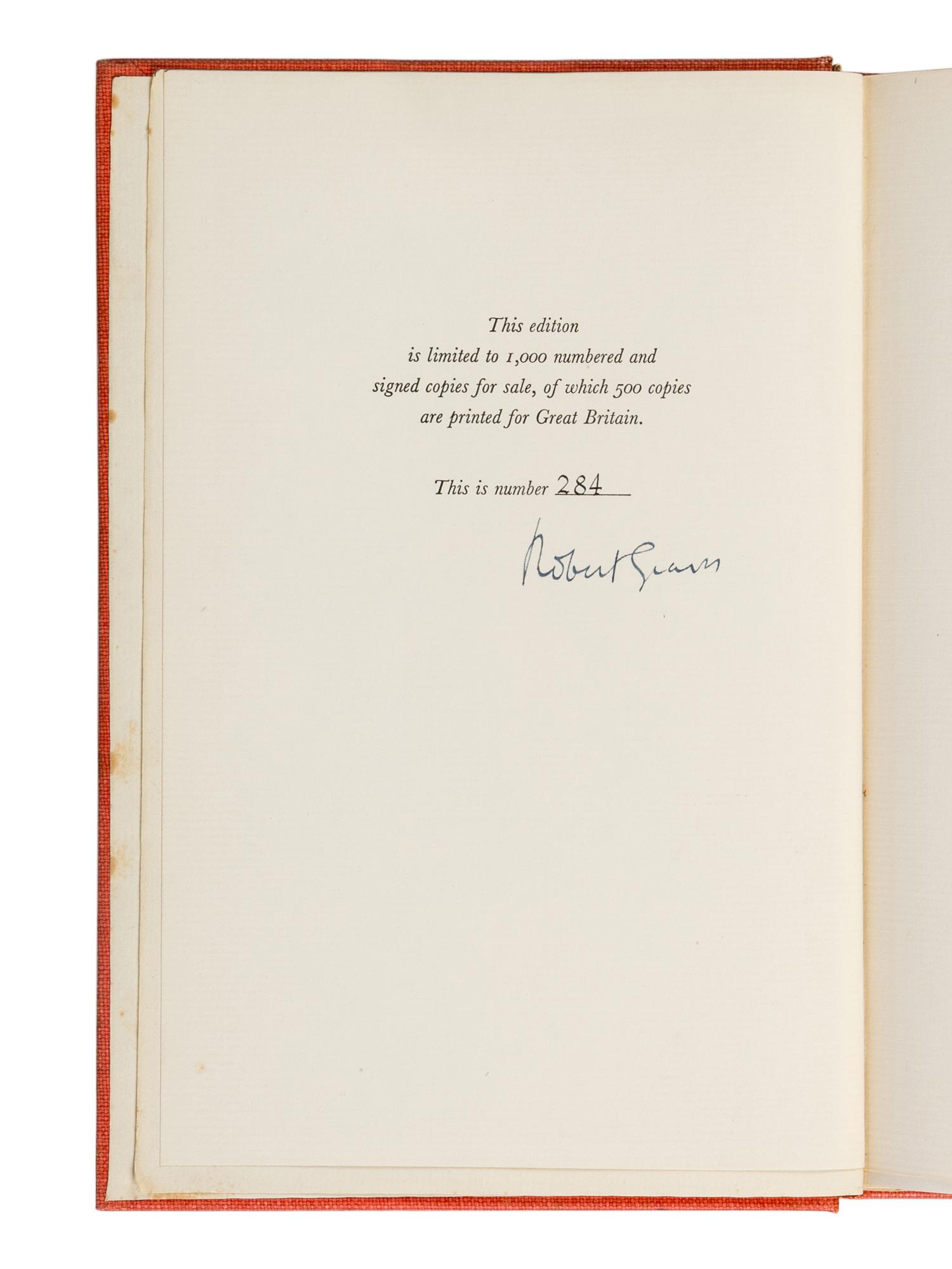 LAWRENCE, Thomas Edward (1888-1935). T. E. Lawrence to his Biographer Robert Graves . -- T. E. Lawrence to his Biographer Liddell Hart . London: Faber and Faber, 1938.