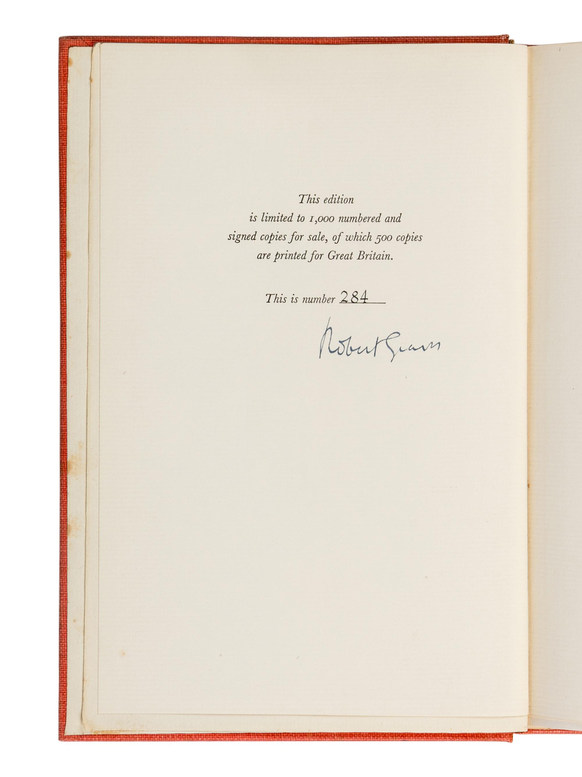 LAWRENCE, Thomas Edward (1888-1935). T. E. Lawrence to his Biographer Robert Graves . -- T. E. Lawrence to his Biographer Liddell Hart . London: Faber and Faber, 1938.