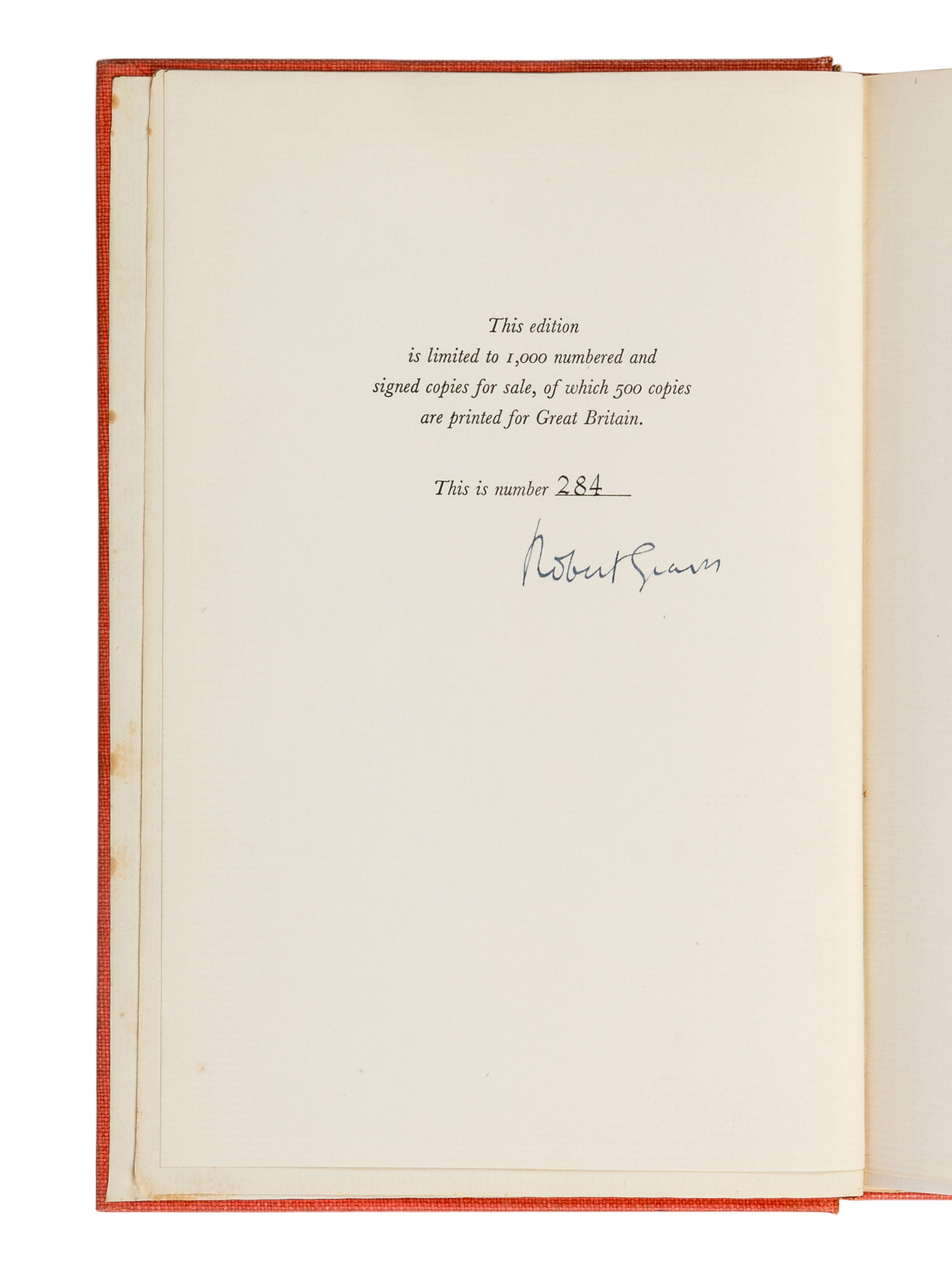 LAWRENCE, Thomas Edward (1888-1935). T. E. Lawrence to his Biographer Robert Graves . -- T. E. Lawrence to his Biographer Liddell Hart . London: Faber and Faber, 1938.