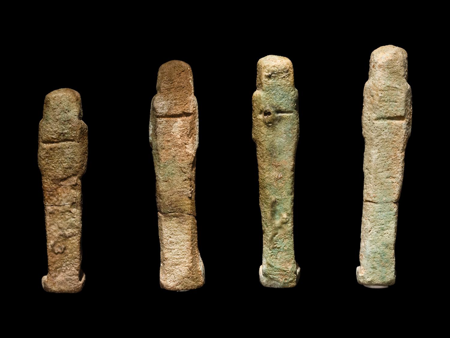 Four Egyptian Faience Ushabtis