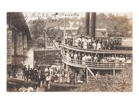 [EPHEMERA]. Approx. 50 RPPCs of steamboats and other vessels on Ohio canals, and rivers.
