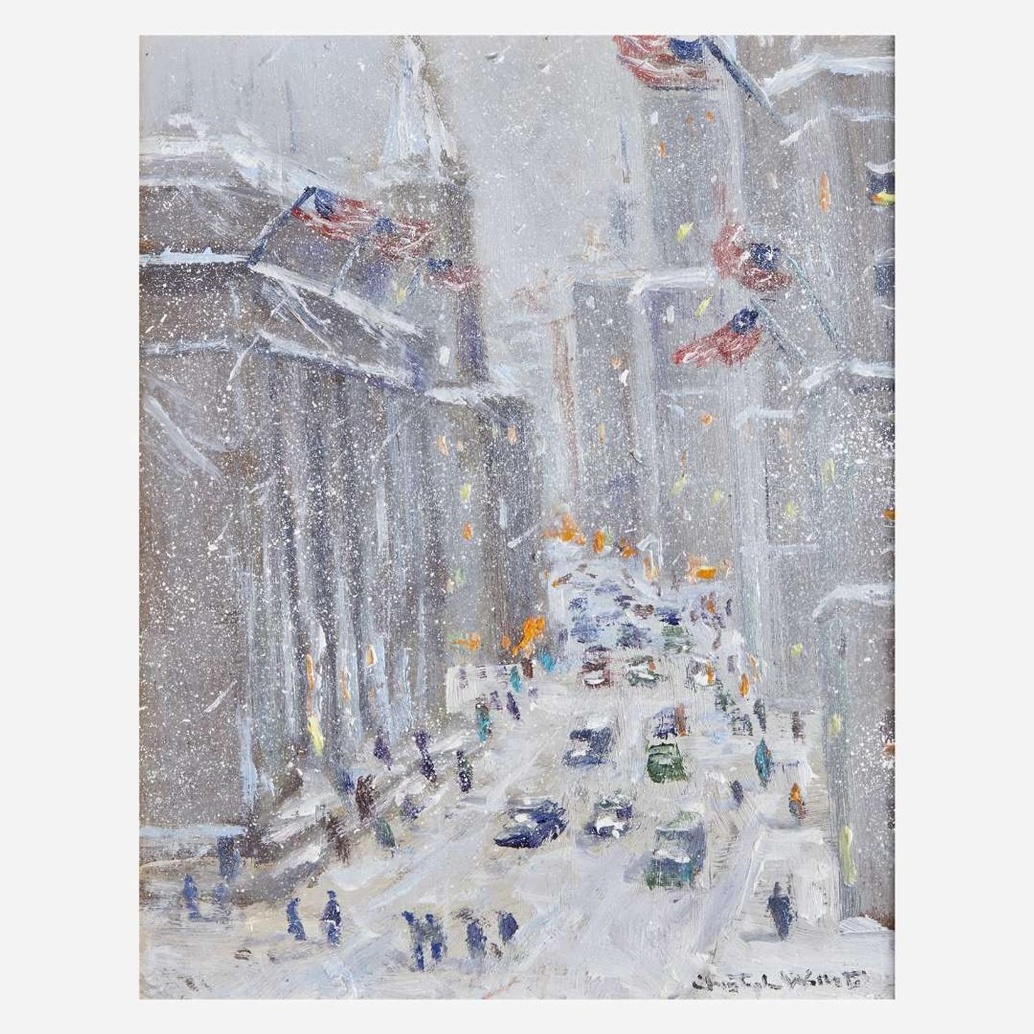 Christopher Willett (American, B. 1959) New York City Blizzard
