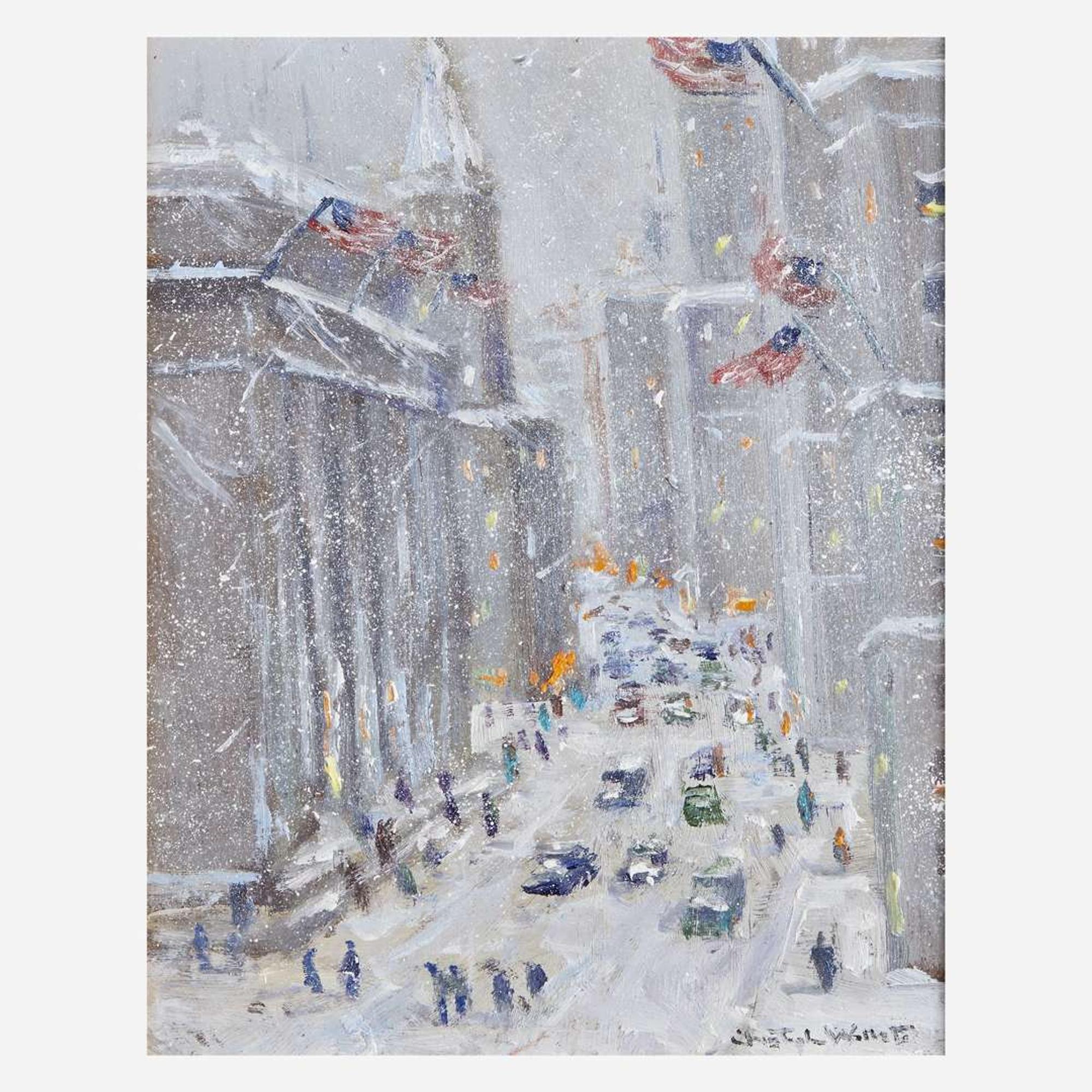 Christopher Willett (American, B. 1959) New York City Blizzard