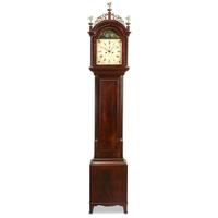 Federal inlaid and carved mahogany tall case clock Aaron Willard (1757-1844), Boston, MA, circa 1800