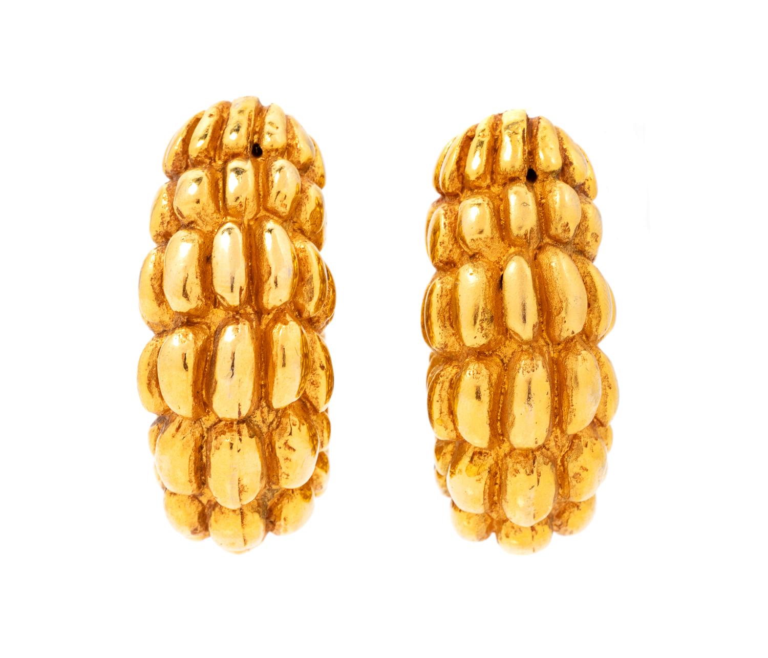 Dominique Aurientis Gold Earrings, 1980-90s