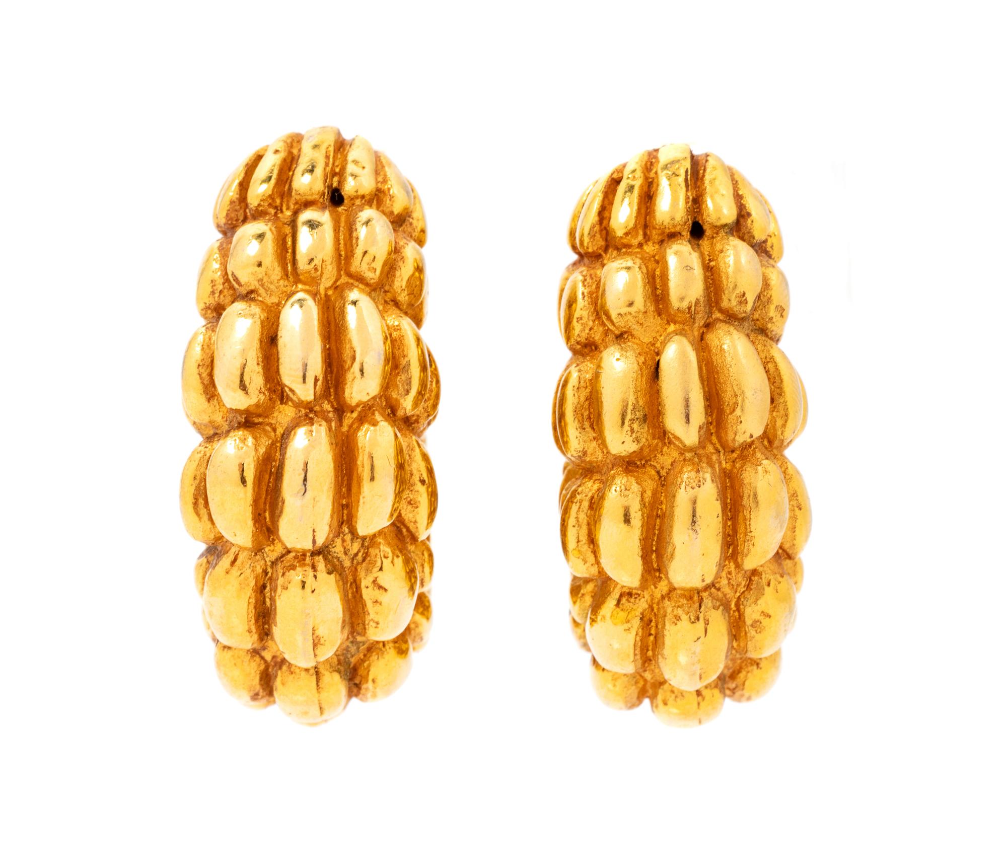 Dominique Aurientis Gold Earrings, 1980-90s