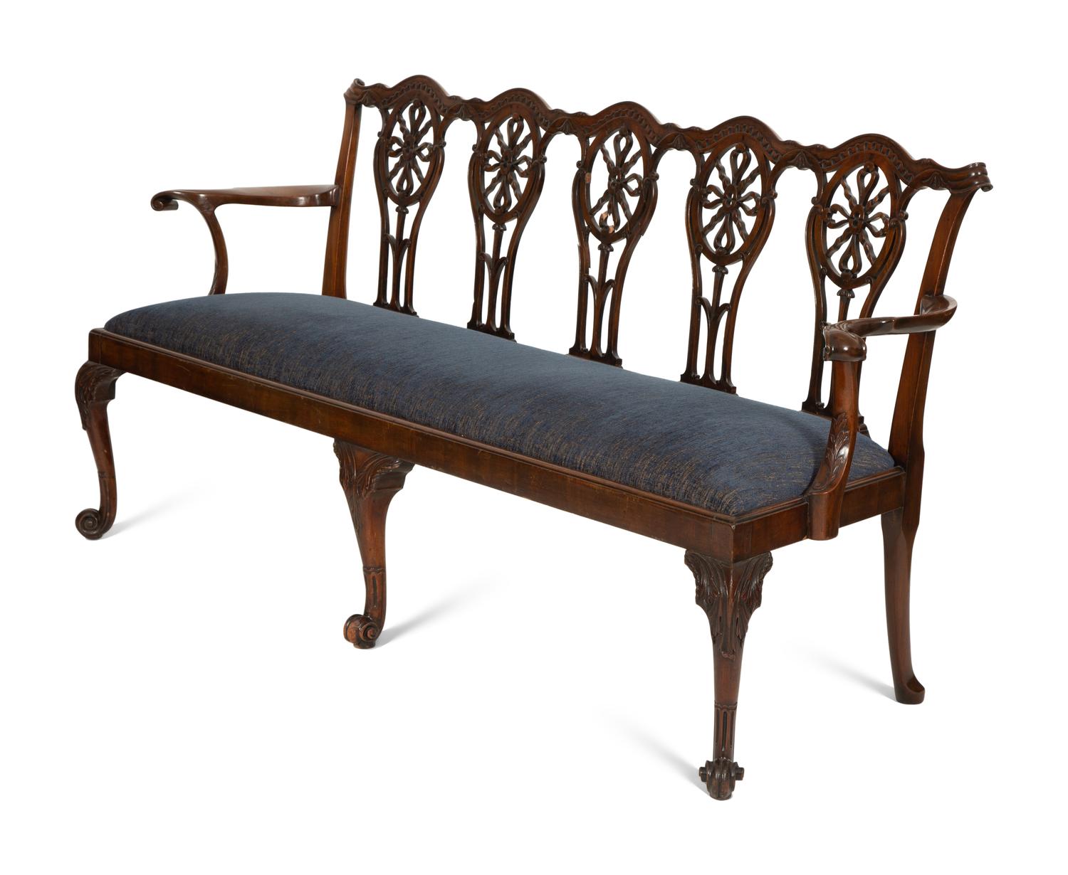 A George III Style Mahogany Settee