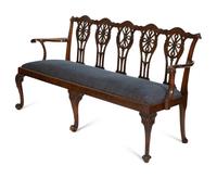 A George III Style Mahogany Settee