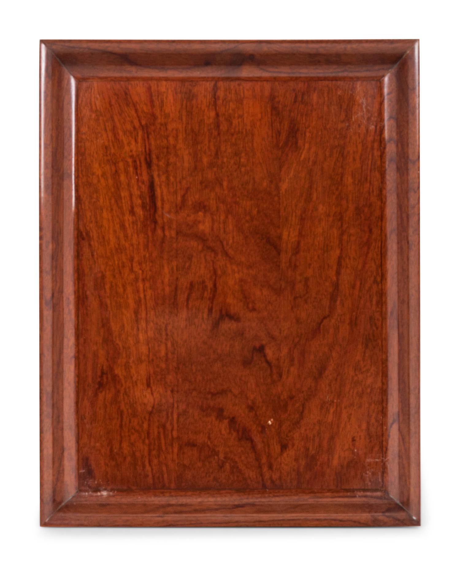An Hermès Rosewood Tray with Two Smaller Associated Trays