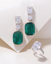 Important Emerald and Diamond Earrings